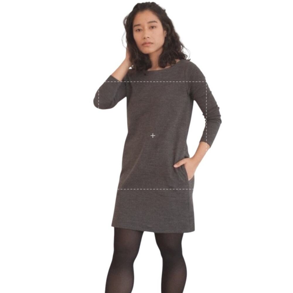 Pure Jill Charcoal Gray Sweatshirt Dress by J.Jill With Pockets Size Medium